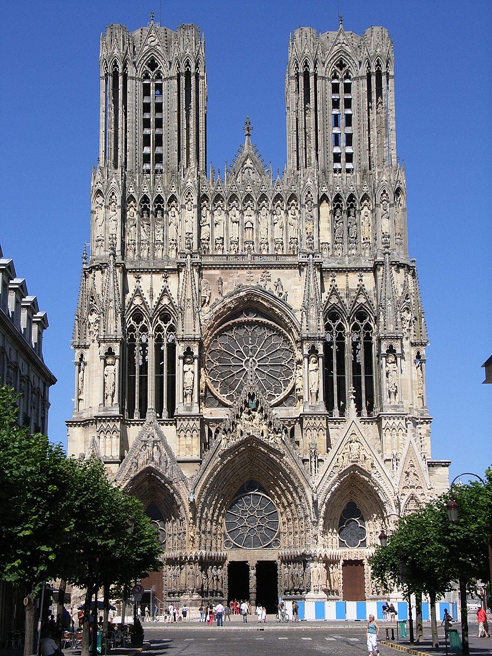 The west facade of Reims Cathedral