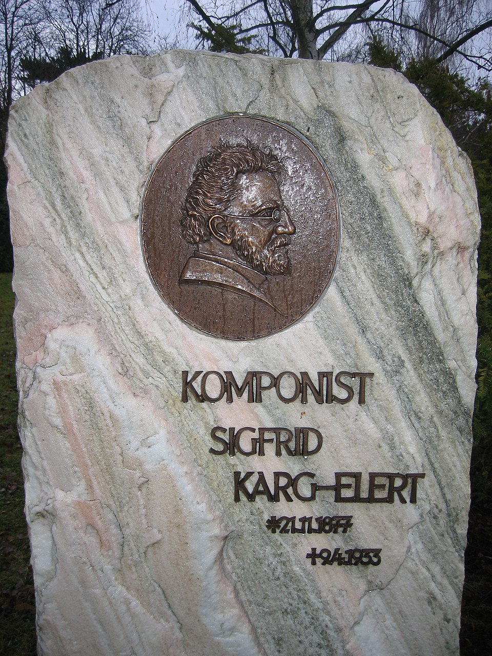 Grave of Sigfrid Karg-Elert at the Leipzig South Cemetery