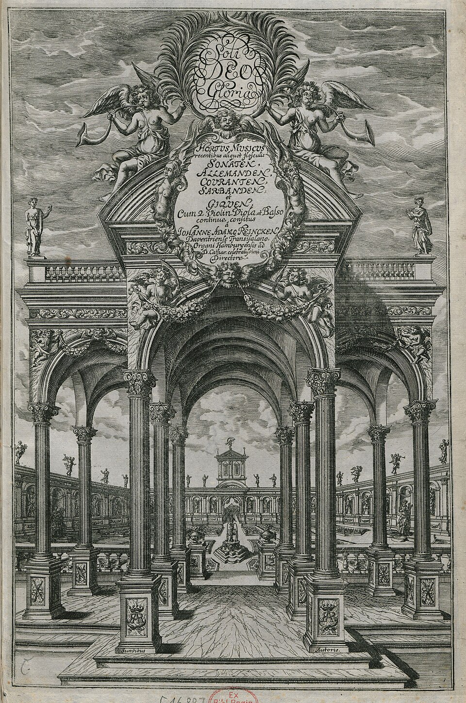 Title page of Reincken's Hortus Musicus