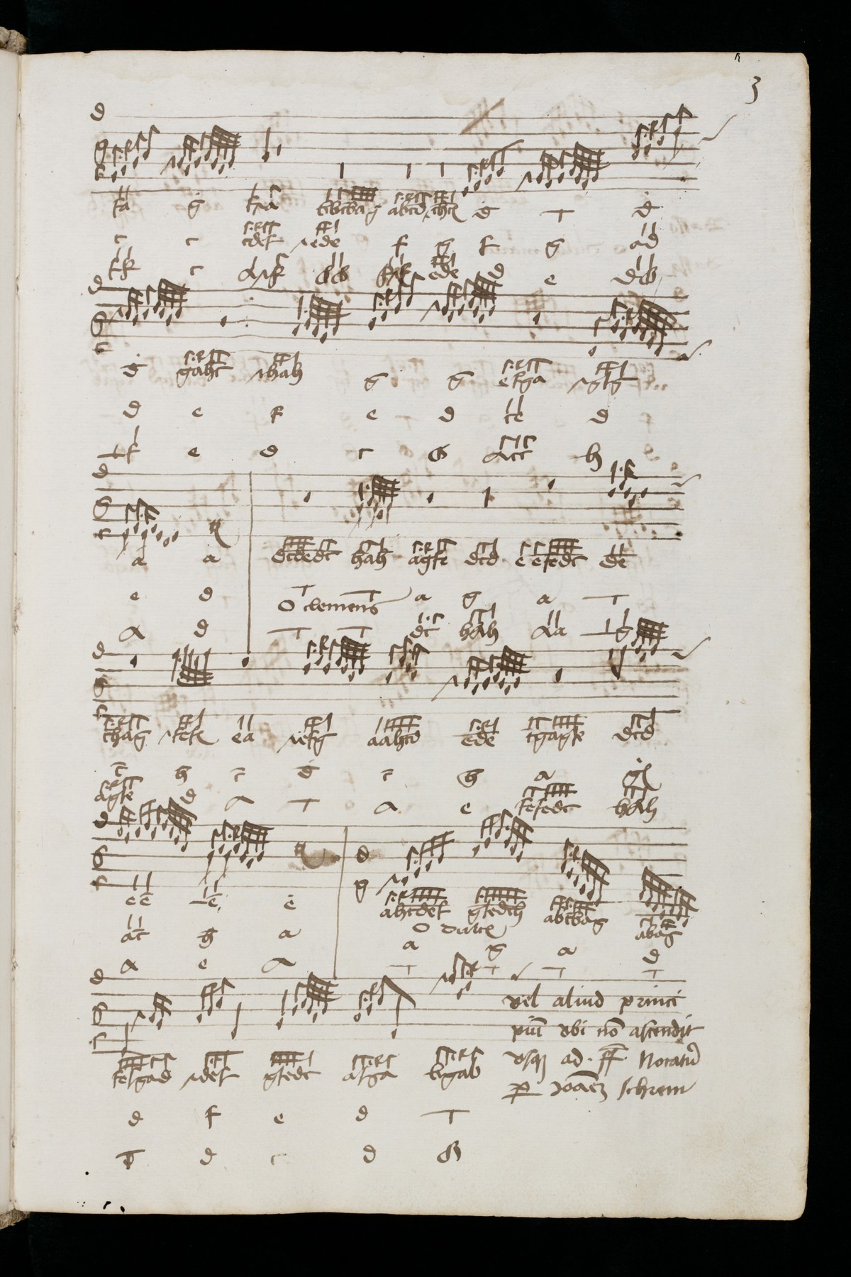 A page of Fridolin Sicher's early-sixteenth-century organ tablature