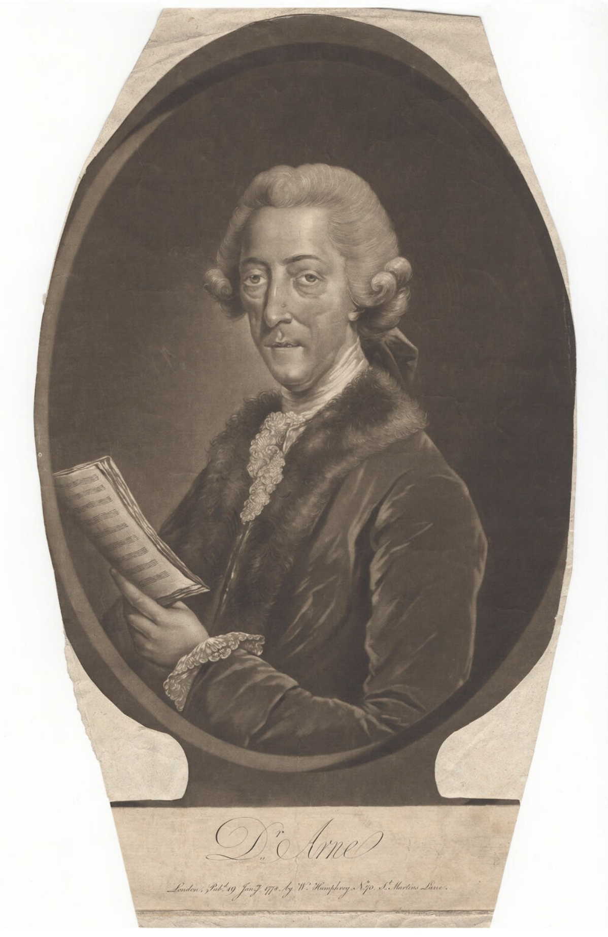Portrait of Thomas Augustine Arne